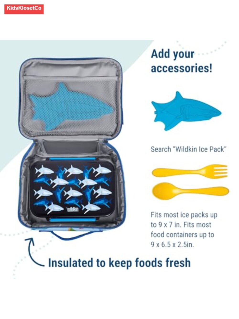 Insulated Kids Lunch Box with PEVA Lining, Wipe-Clean Interior, Zipper Closure - Picture 4 of 6